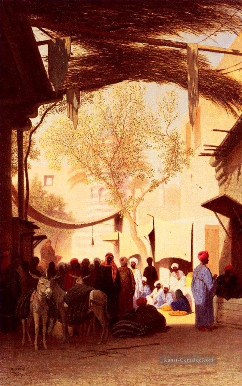 A Marktplatz Kairo Arabian Orientalist Charles Theodore Frere Ölgemälde